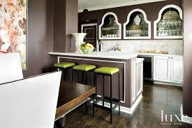 Place these along the wall, beside each other. Mirrored Kitchen Backsplash Eclectic Kitchen Luxe Interiors And Design