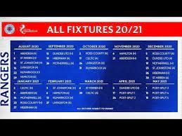 Maybe you would like to learn more about one of these? Rangers 2020 21 Fixtures List Youtube