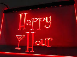 Happy Hour Lighted Sign Bar Pub Led Window Display Neon Light Signs Led Neon Lighting Bar Signs