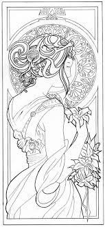 Try to choose quality art supplies. Alphonse Mucha Spring Google Zoeken Art Nouveau Pattern Coloring Pages Mucha Art