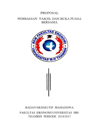 Contoh proposal buka bersama dan santunan bab i pendahuluan a. Contoh Proposal Buka Puasa Bersama Mahasiswa Berbagi Contoh Proposal