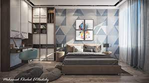 Decorating the bedroom with living plants or botanical designs, as in the bedroom shown here, both relaxes the senses and invigorates the mind. Modern Teenage Bedroom Design For A Private Villa On Behance