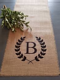 Wreath Vine Letter Burlap Table Runner Setting Farmhouse Style Etsy Burlap Table Runners Burlap Holiday Table Runner