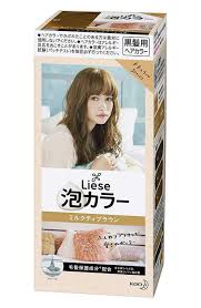 kao liese soft bubble hair color milk tea brown