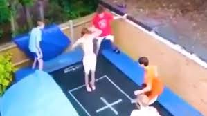 How high can you jump on a trampoline? Four Friends Who Helped Their Acrobatic Kid To Perform Wild Trampoline Tricks Have Gone Viral Daily Mail Online