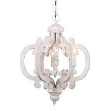 6 Light Crown Wooden Chandelier Antique White Wooden Chandelier Wood Chandelier Rustic Chandelier
