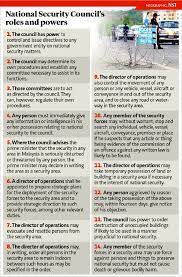 The national security council act 2016 (malay: Take Nsc Act In Context