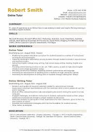 Online Tutor Resume Samples Qwikresume