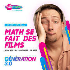 😎 Le YouTuber belge Math se fait des films est l'invité de David, Lorenza  et Tom dans Génération 3.0 ce soir ! 🔥🎬