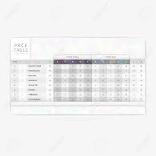 Table Chart Comparison Template For Commercial Business Web Services