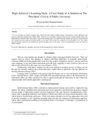 © 2019 universiti tunku abdul rahman du012(a). Pdf High Achiever S Learning Style A Case Study Of A Student On The President S List At A Public University Wirawani Kamarulzaman Academia Edu