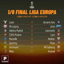 Receba as notícias mais recentes, vídeos e estatísticas da uefa europa league; Playmaker Stats Sorteio Dos 1 8 Final Da Liga Europa Facebook
