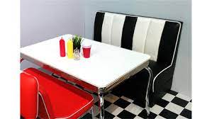 The original and still the best. Bank Elvis Schwarz 50er Jahre American Diner Polsterbank