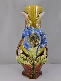 Vase Barbotine En Faience D Orchies N 500 2 French Vintage Art Nouveau W24g Art Nouveau Deco Vintage Vase