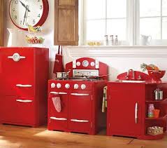 red retro kitchen collection pottery