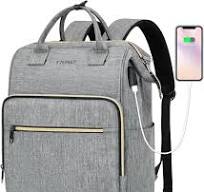 Mochila para portátil para mujeres y hombres, mochila de viaje para  portátil de 15,6 pulgadas con puerto de carga USB, mochila escolar  universitaria, ...