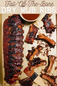 Served with corn muffins and a split pea and ginger purée, t. Fall Off The Bone Dry Rub Ribs Ribs Recipe Oven Baked Ribs Pork Rib Recipes