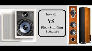 If your room is 27.4 feet square with a 15' ceiling, a single center overhead speaker could suffice. In Wall Vs Floor Standing Speakers Which Is The Best Abtec Audio Lounge Blog