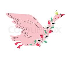 Beautiful Flying Swan Princess With Stock Vector Colourbox Bird swan cartoon theme elements vector,eps. beautiful flying swan princess with