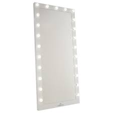 Of course, the longer the mirror, the closer you can stand to it to see your entire reflection. Impressions Hollywood Iconic Full Length Vanity Floor Mirror With Dual Power Outlet Beautifully Illuminated Mirror With Dimmer Switch Walmart Com Walmart Com