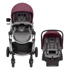 Evenflo Pivot Modular Travel System With Safemax Infant Car Seat Dusty Rose Travel System Baby Car Seats Evenflo