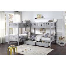 Maybe you would like to learn more about one of these? Lexicon Orion Transitional Wood Corner Bunk Bed With Storage Boxes In Gray B2063cn 1t