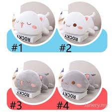 Kawaii, super soft cat shaped plushie toy cushion. Shopee Malaysia Free Shipping Across Malaysia