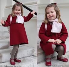 Blue and coral classic handsmocked dress. Dressed Like Princess Charlotte Where To Buy The Same Outfits