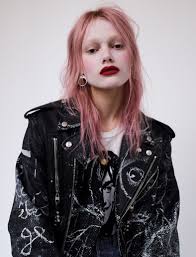 Simona Kust The Russian Pink Haired Saint Laurent Exclusive Fashion Pink Hair Model