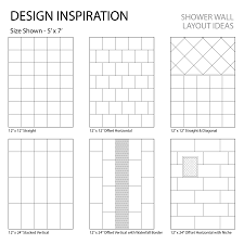 Most of the time, these classic looking patterns are used to lay. 12x24 Shower Wall Tile Layout Novocom Top