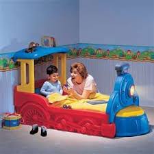 Little Tikes Toddler Train Bed Miles Has This Bed And Loves It Toddler Bed Boy Boys Bedding Toddler Train Bedding