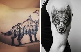 Imple howling wolf tattoo design by tinselshine. 30 Wolf Tattoo Ideas Lone Wolf Other Designs With Meanings