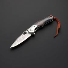 The Illusion Damascus Folding Pocket Knife Folding Pocket Knife Damascus Pocket Knife Pocket Knife