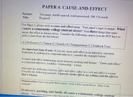Paragraphs two spaces are written research paper. Paper 4 Cause And Effect Format Title Two Page Chegg Com