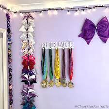 Cheerleader Bedroom Decorations And Accessories Cheer Cheerleader Cheerleading Cheerbows Cheerleading Gifts Cheer Bow Holder Cheer Gifts