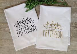 Check spelling or type a new query. Tea Towel Custom Wedding Gift Personalized Housewarmimg Gift Flour Sack Towel Customized Bri Personalized Tea Towel Custom Tea Towel Personalized Wedding Gifts