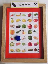 Le Jeu Legume Fruit Mystere Travaille La Notion D Espace Chez L Enfant Et Plus Precisement L Orientation Spatia Alimentation Enfant Jeux Maternelle Fruit