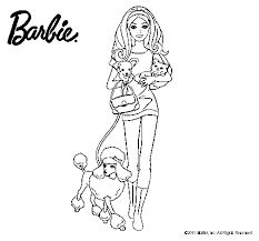 Dibujo De Barbie Con Sus Mascotas Para Colorear Dibujos Net Basta imprimir e começar a colorir! dibujo de barbie con sus mascotas para