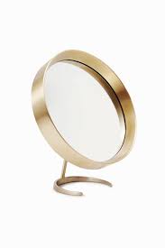 Brass Tabletop Mirror With Stand Brass Mirror Brass Round Table Mirror