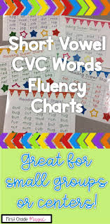 Fluency Charts Short Vowel Cvc Words Journeys Unit 1