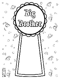 A diploma or certificate is such a fun way to tell someone you care, and kids love to give them and receive them. Big Brother Coloring Page