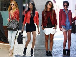 Ffademag How To Wear Red Leather Biker Jacket
