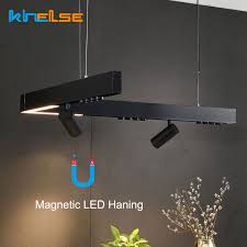 New Indoor Decor Track Rail Lighting Led Linear Bar Lamps Creative Ceiling Kitchen Living Room Hanging Lamp Home Pendant Light Pendant Lights Aliexpress