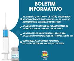 Manter uma carteira de vacinação organizada é algo importante tanto para crianças, quanto para adultos. Noticia Vacinacao Contra Covid 19 Em Idosos De 85 A 89 Anos Tera Inicio Quinta Feira 11 02 Prefeitura Municipal De Taquarituba