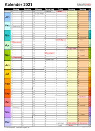 Sie eignen sich gut als wandkalender oder schreibtischkalender. Kalender 2021 Zum Ausdrucken Als Pdf 19 Vorlagen Kostenlos