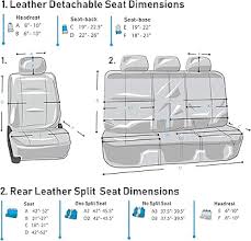 FH GROUP FH-PU003115 Racing PU Leather Car Full Set Seat Covers, Airbag  Ready and Split, Tangerine/Black Color