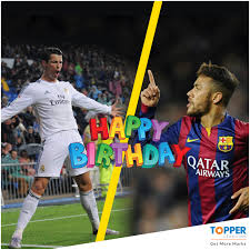 This free original version by 1 happy birthday replaces the traditional happy birthday to you song and can be downloaded free as a mp3, posted to facebook or sent as a birthday link. Happy Birthday Neymar And Cristianoronaldo Madrid Barcelona Laliga Football Cristiano Ronaldo Birthday Neymar Ronaldo Birthday