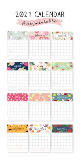 Cute 2021 printable blank calendars. 19 Free Printable 2021 Calendars The Yellow Birdhouse
