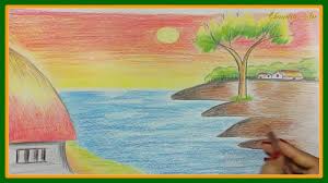 Types Of Sketching Drawing Ideas Easy For Kids Creative Drawing Ideas For Beginners And E Easy Scenery Drawing Scenery Drawing For Kids Landscape Drawing Easy In this video you will find a simple and easy lesson on how to draw a house step by step.