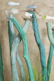 Fische Stabe Garten Sommer Deko Blau Grun Weiss Hellblau Handmade Fish Decoration Multicolored Garden Sommer Dekoration Deko Grun Weiss